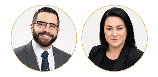 Attorney Scott Kalish and Christina Urbano of Kalish & Jaggars